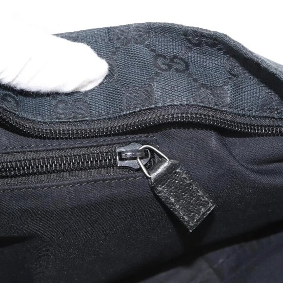 GUCCI GG Canvas Web Sherry Line Tote Bag Black Red 131230 Auth 152018 - Picture 14 of 16